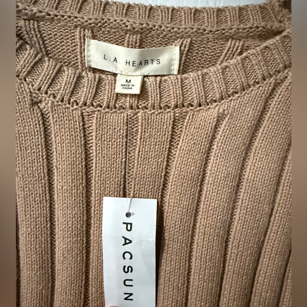 PacSun taupe cropped sweater -‎ L.A. Hearts - Size Medium NWT - Picture 5 of 8